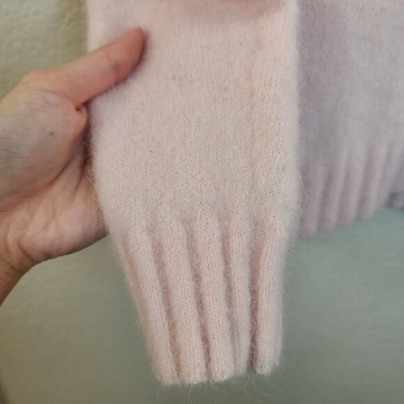 COS Sweater Womens Small Pink Alpaca Wool Blend Fuzzy Knit Casual Basic Work - Picture 9 of 12